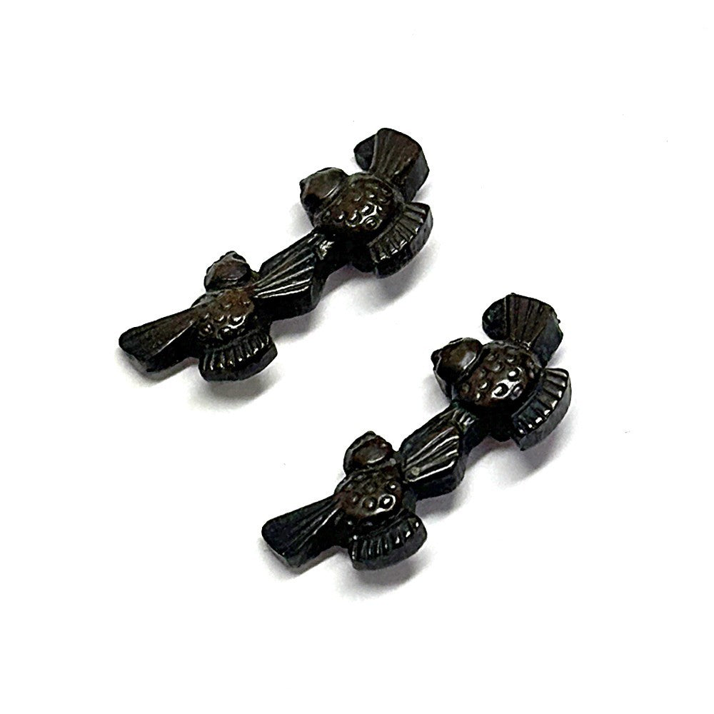 Menuki Japanese Accessory "Sparrow" 0.83 in1