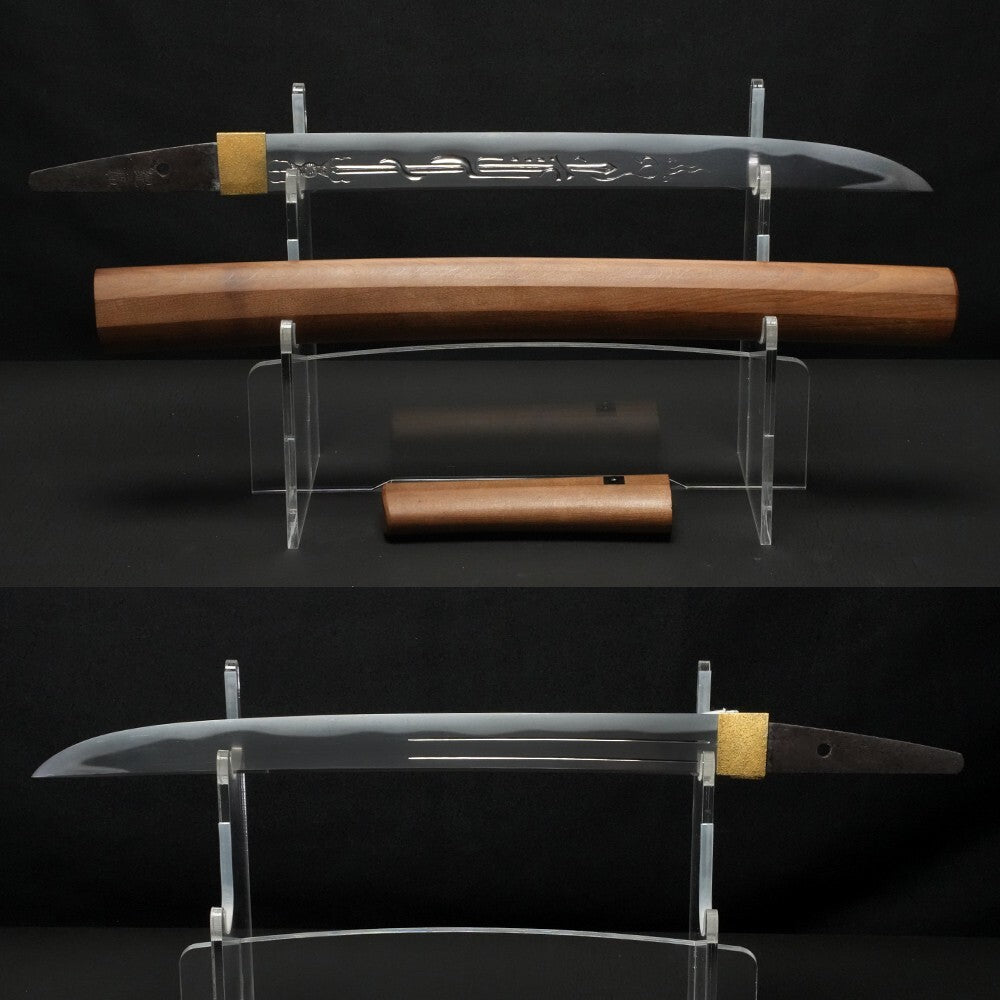 Antique Japanese Katana "Tsunahiro" Edo Era Wakizashi Shirasaya 12.95 in NBTHK1