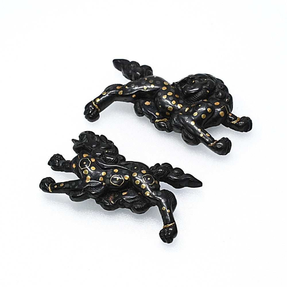 Menuki Japanese Accessory "Goto Lion" 1.59 in2
