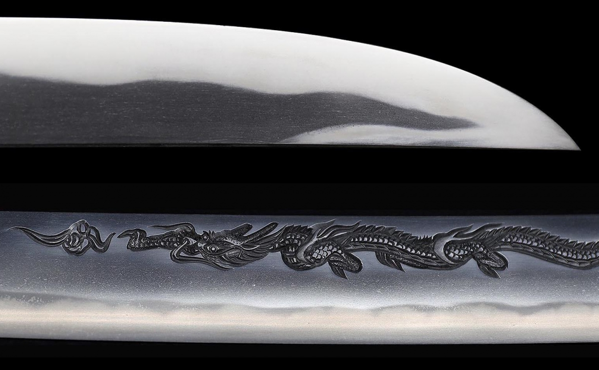 Japanese  Antique  Katana Kamei Syohei Koshirae Sirasaya 28.07 in10