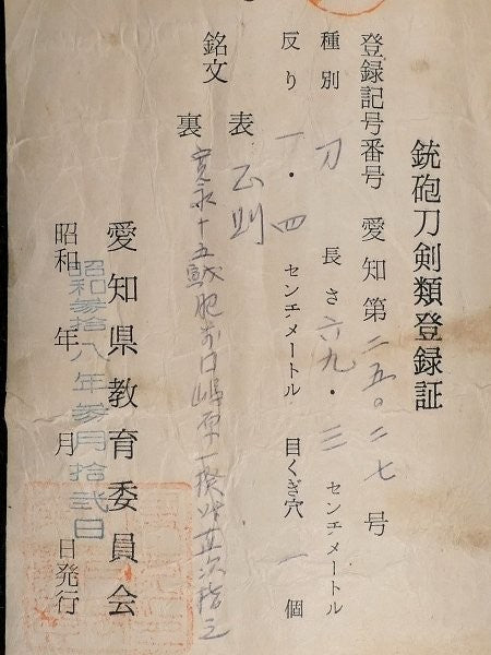 Japanese Katana Shirasaya "Yamatodaijo Fujiwara Masanori" With certificate9