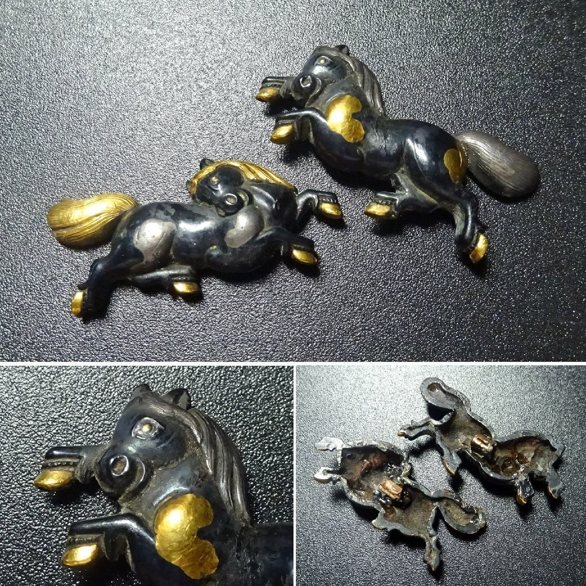 Menuki Japanese Accessory "Wild Horse" 1.14 in0