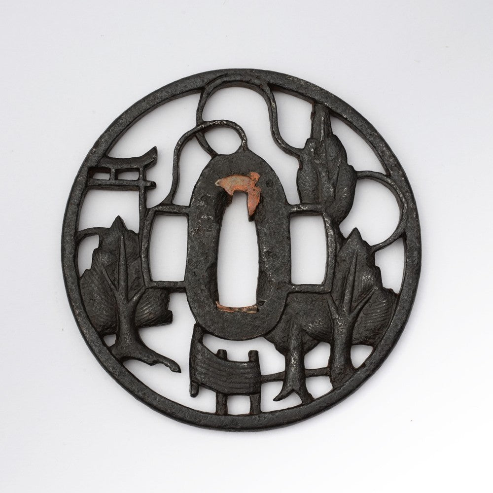 Tsuba Japanese Sword Accessory Miwa Transparent  3.15 in From Japan2