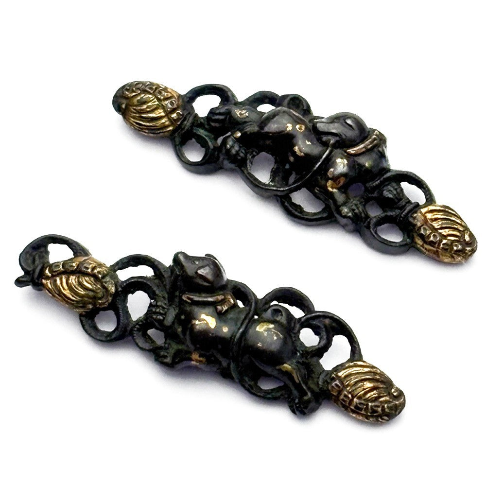 Menuki Japanese Accessory "Dog" 1.64 in3