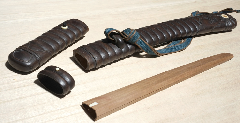 Japanese Sword Antique Nasted Saya "Katsumitsu"  Tanto Koshirae 8.70 in Katana8