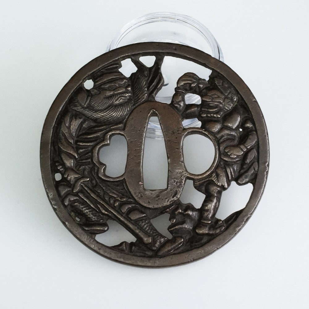 Yamagane Tsuba Japanese Sword Accessory Openwork 3.2 in From Japan4