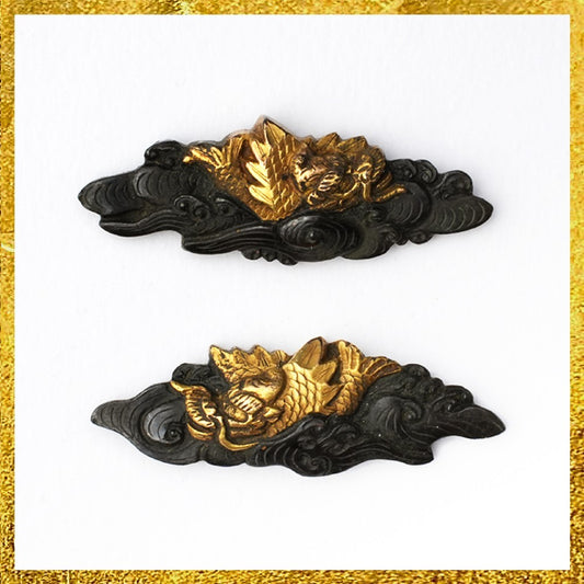 Menuki Japanese Accessory "Dragon" 1.53 in0