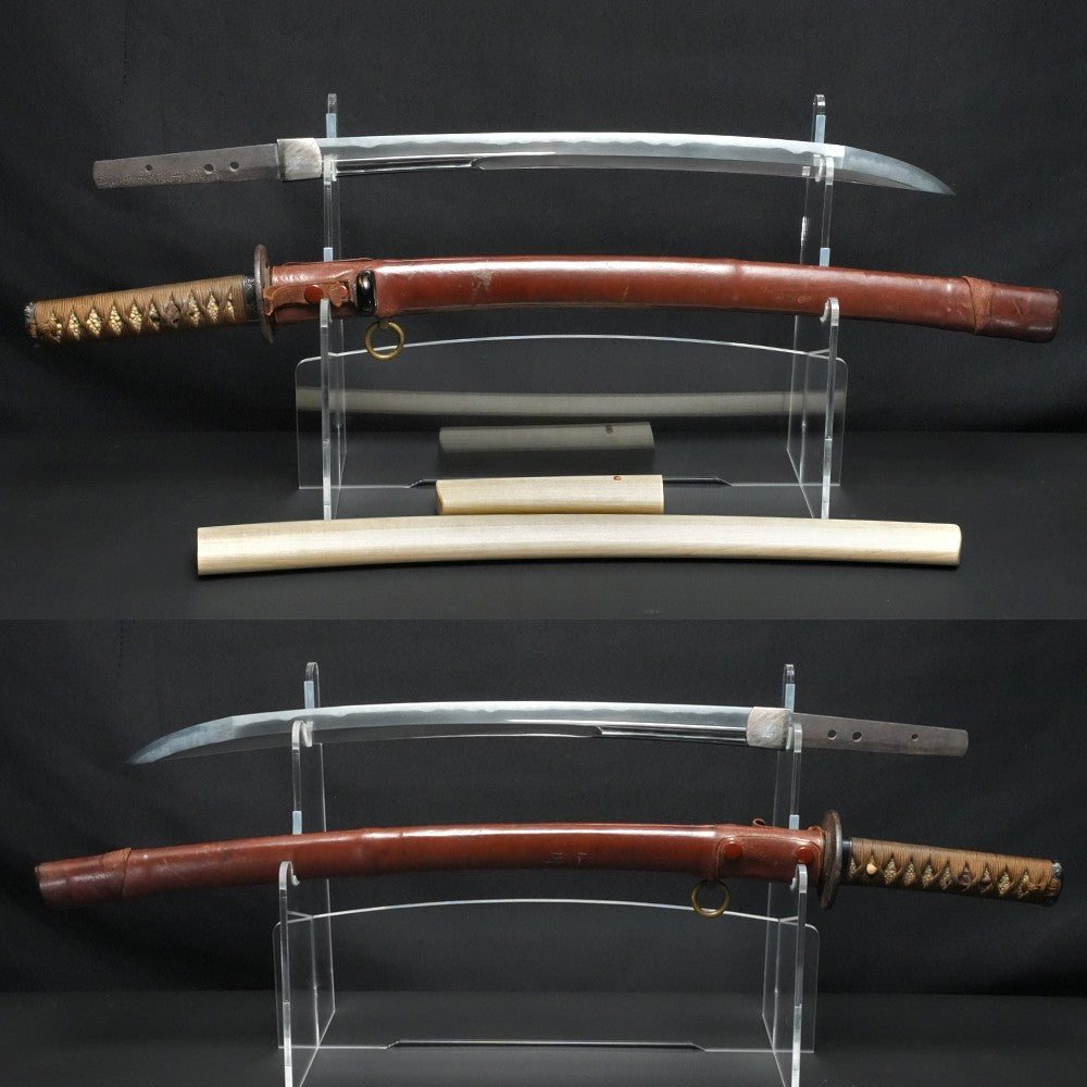 Japanese Sword "Shimousa no kami Fujiwara Kaneyuki" Wakizashi 17.83 in Katana1