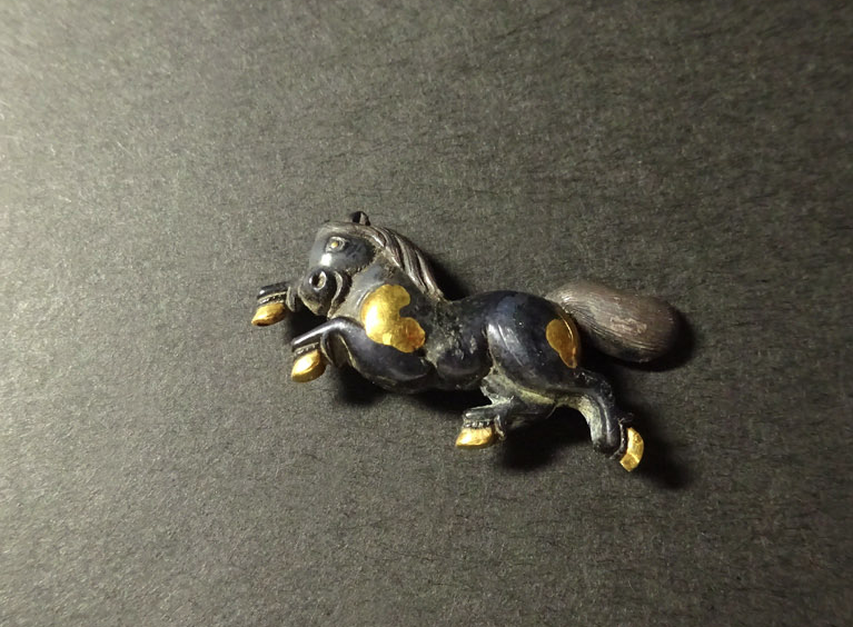 Menuki Japanese Accessory "Wild Horse" 1.14 in7
