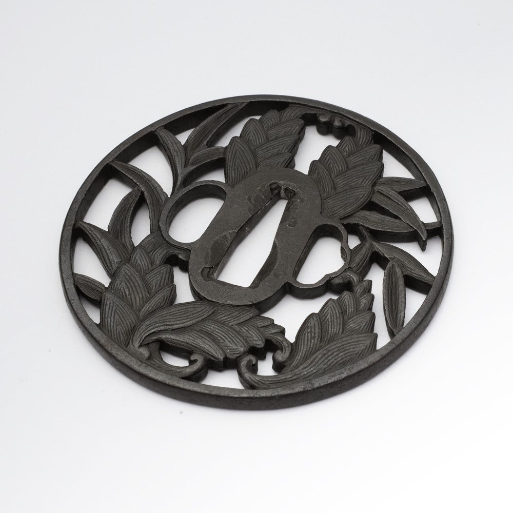 Tsuba Japanese Sword Accessory Myoga 3.31 in From Japan3