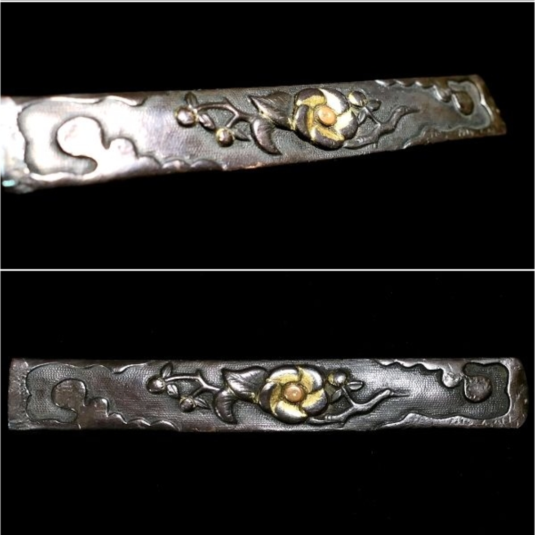 Japanese Katana Unsigned Mumei Tsuba-Tōryūsai Wakizashi Koshirae 12.63 in16