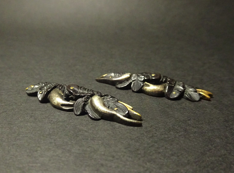 Menuki Japanese Accessory "Rahuku" 1.63 in7