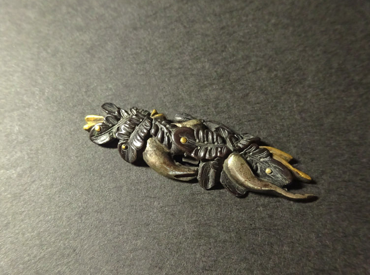 Menuki Japanese Accessory "Rahuku" 1.63 in5