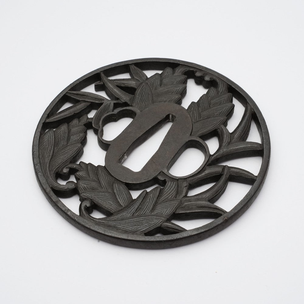 Tsuba Japanese Sword Accessory Myoga 3.31 in From Japan5
