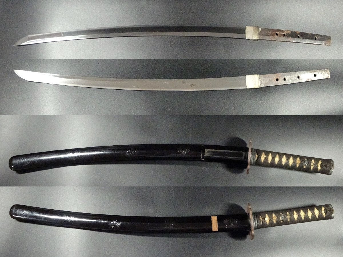 Japanese Antique Sword Wakizashi Koshirae Nōshū Seki (以下切）18.30 in From Japan1