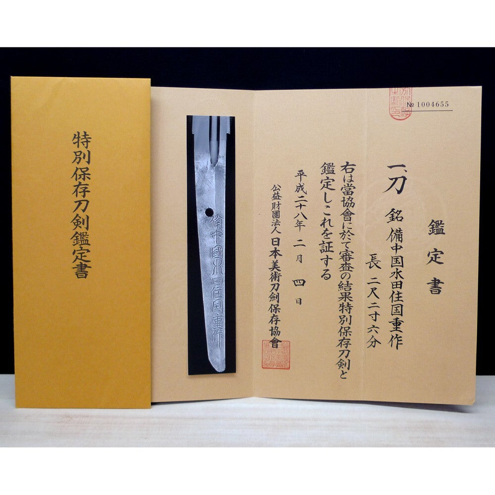 Japanese Antique Tachi Bitchu Mizuta Ju Kunishige 26.77in NBTHK Katana from JPN1
