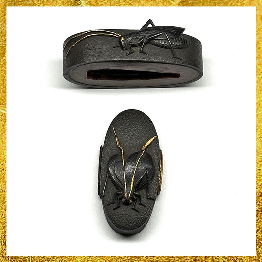 Futigashira Japanese Sword Accessory ”Suzumushi” 1.41 in0