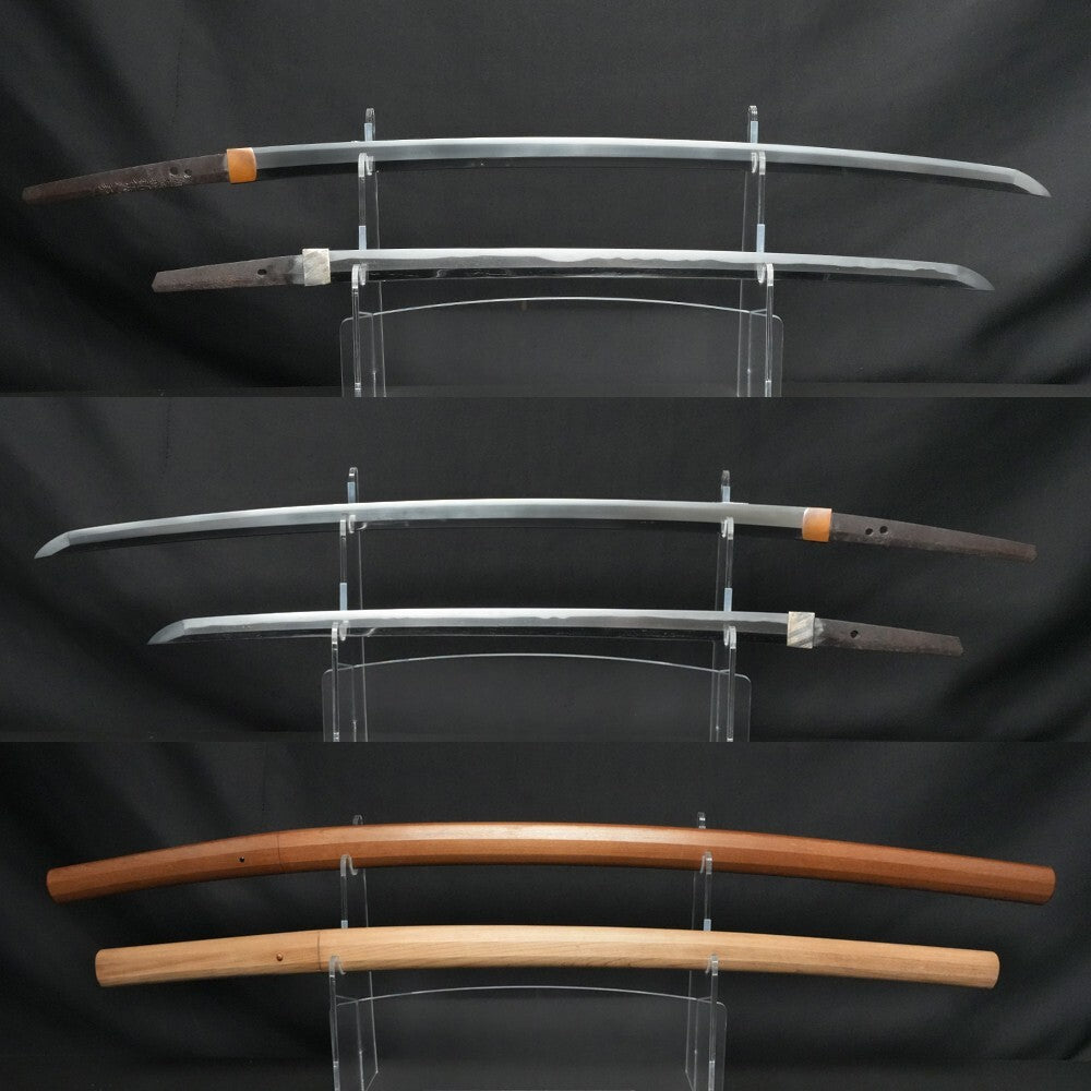 Japanese Sword "Bichu koku-azae-ju Tameie" Set of Katana and Wakizashi Antique1