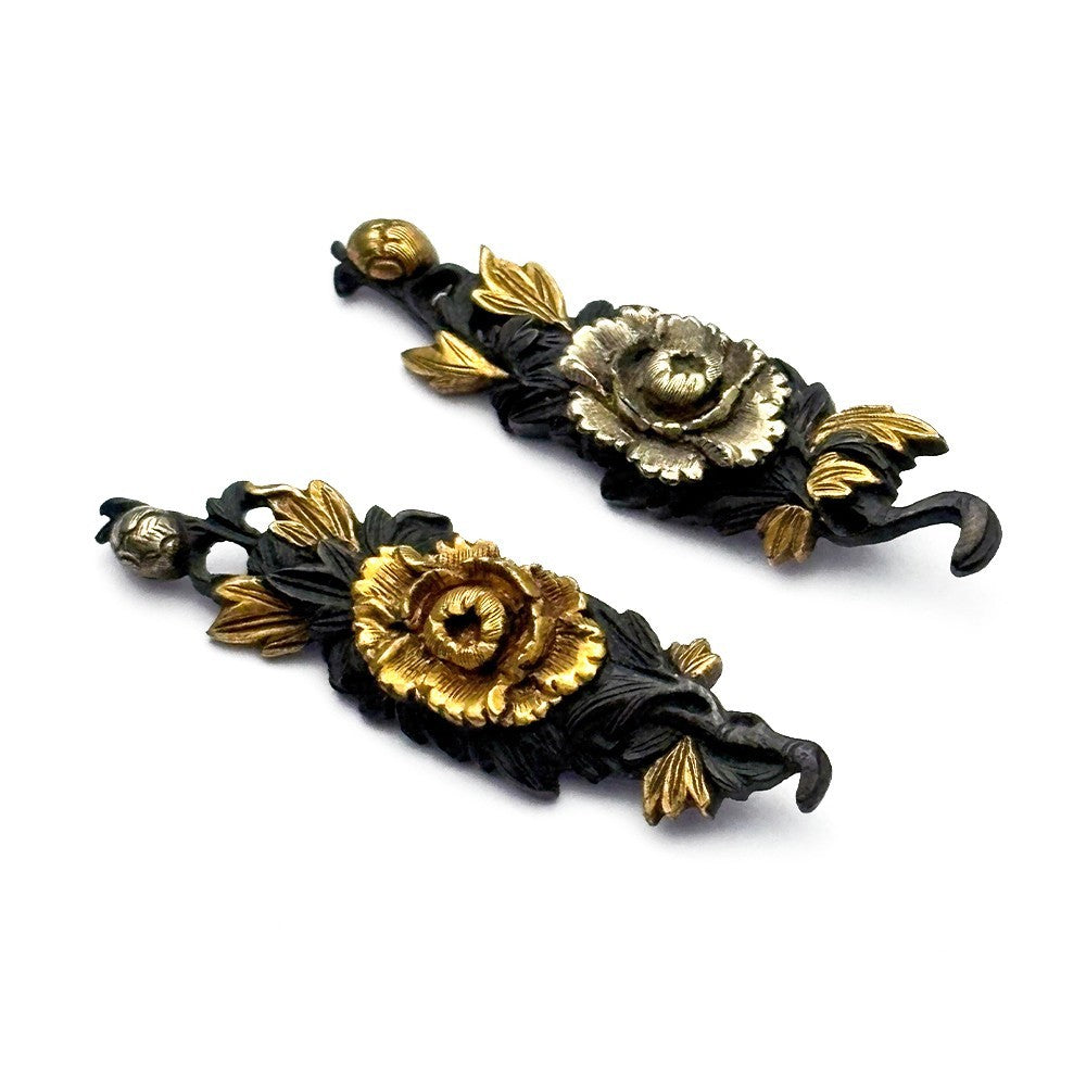 Menuki Japanese Accessory "Peony" 1.94 in1