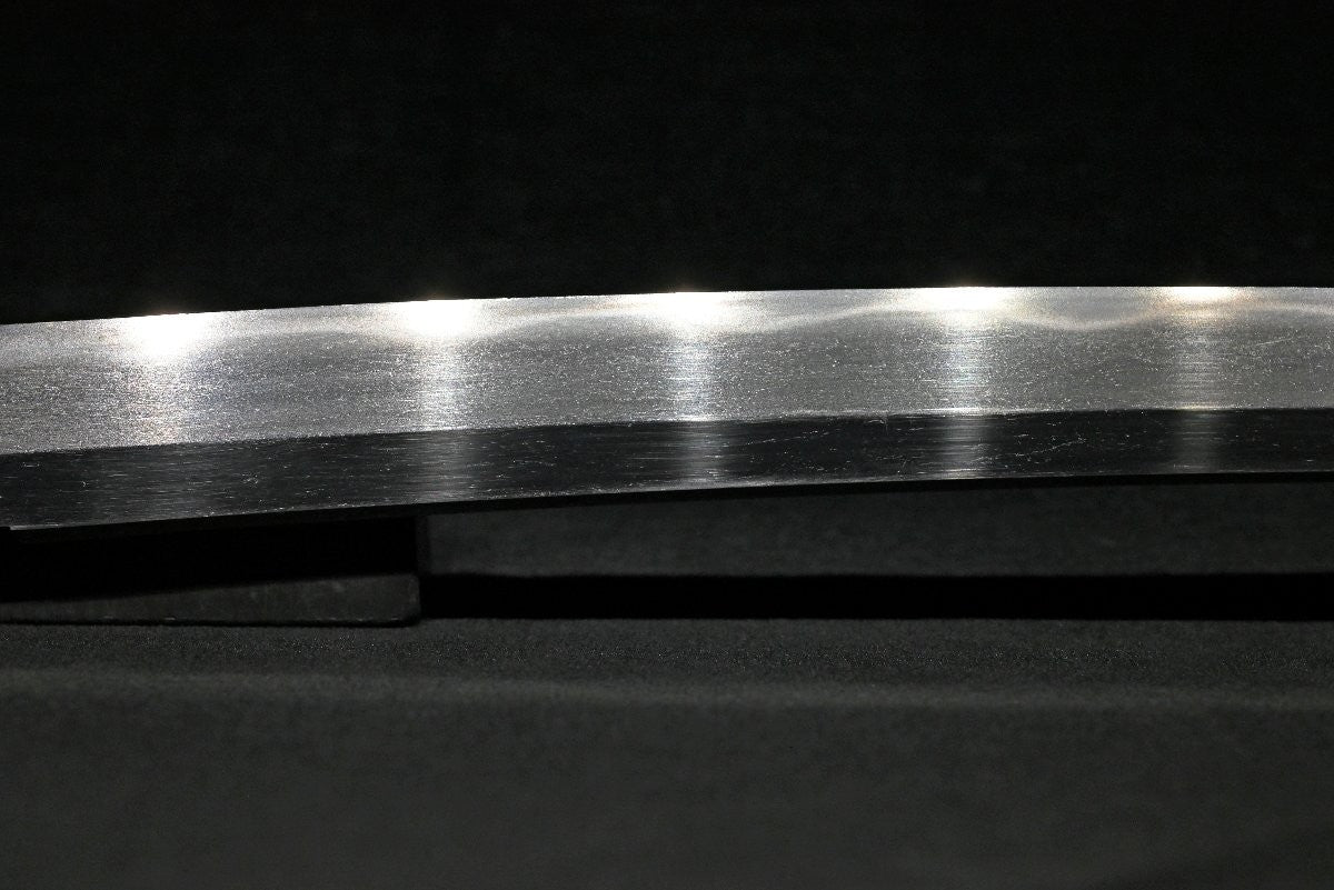 Japanese Antique Sword Katana Shirasaya "Kanenobu" Notareba Mokume-hada 23.89 in4