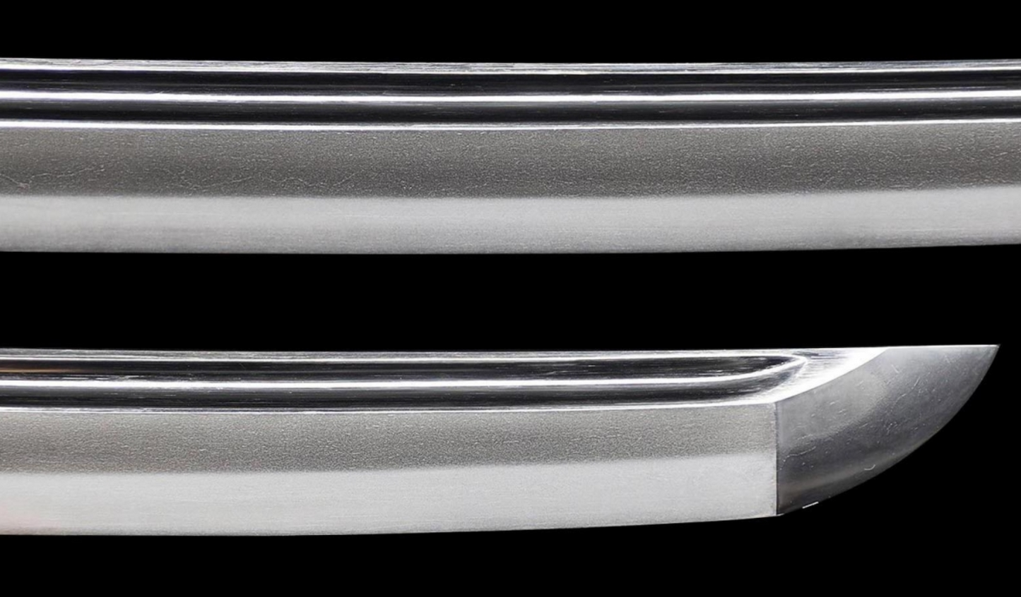 Japanese Sword Antique "Hizenkoku ju Kazuyoshi" Katana Shirasaya 28.62 in12