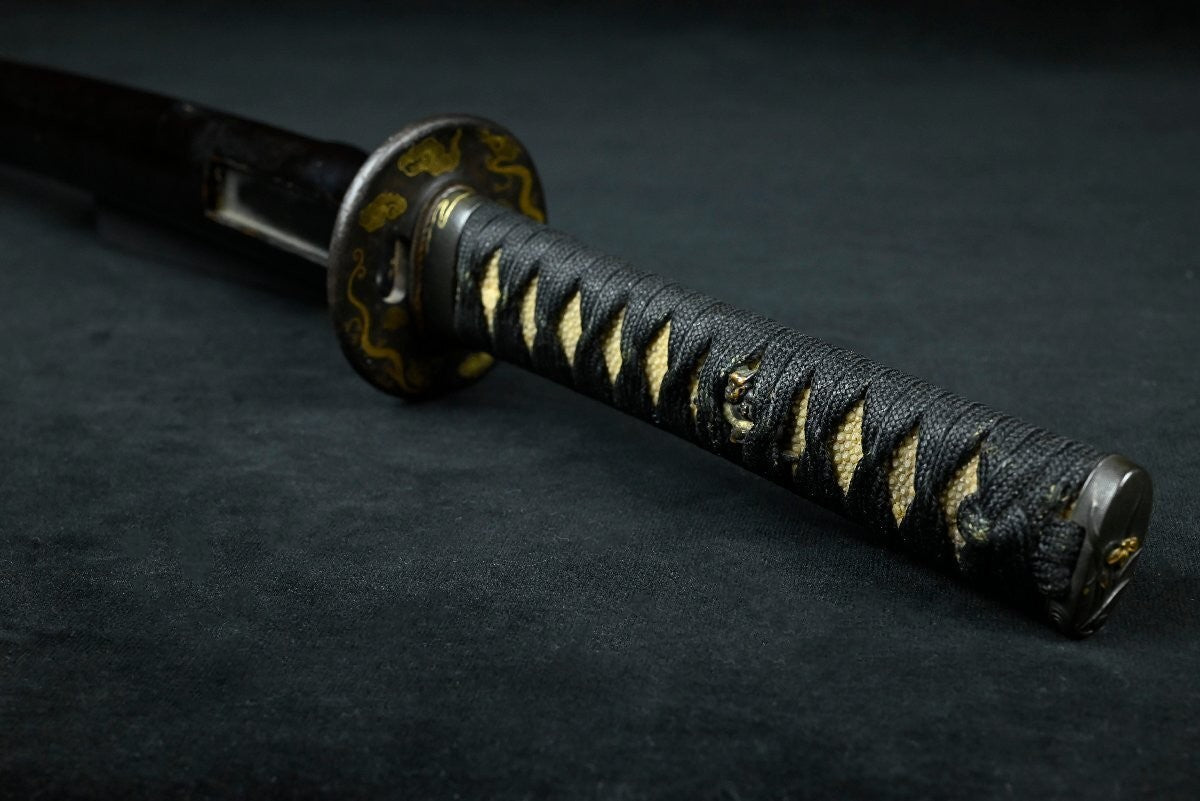 Japanese Sword antique Wakizashi "Tsuda Ōmi no Kami Sukenao" Tōranba 17.51 in5