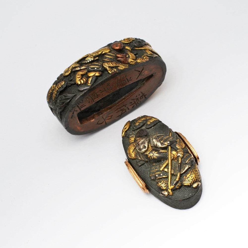 Futigashira Japanese Accessory ”Genpei War  Mogarashi Nyudo Munenori” 1.51 in1