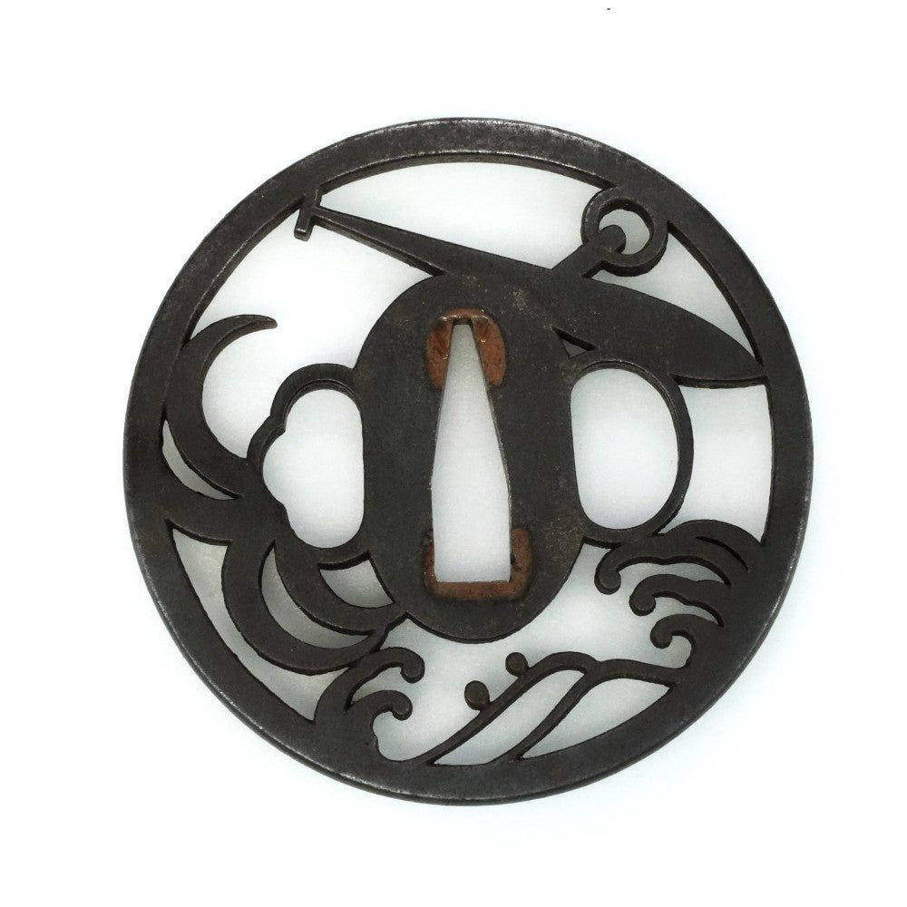 Tsuba Japanese Sword Accessory Sumisuruga Inshu 3.0 in From Japan3