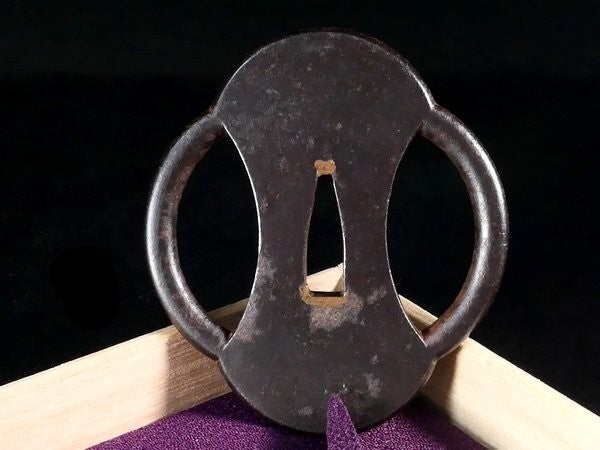 Tsuba Japanese Sword Accessory "Weight connection diagram"  2.8 in7