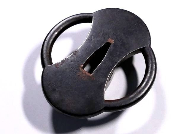 Tsuba Japanese Sword Accessory "Weight connection diagram"  2.8 in8