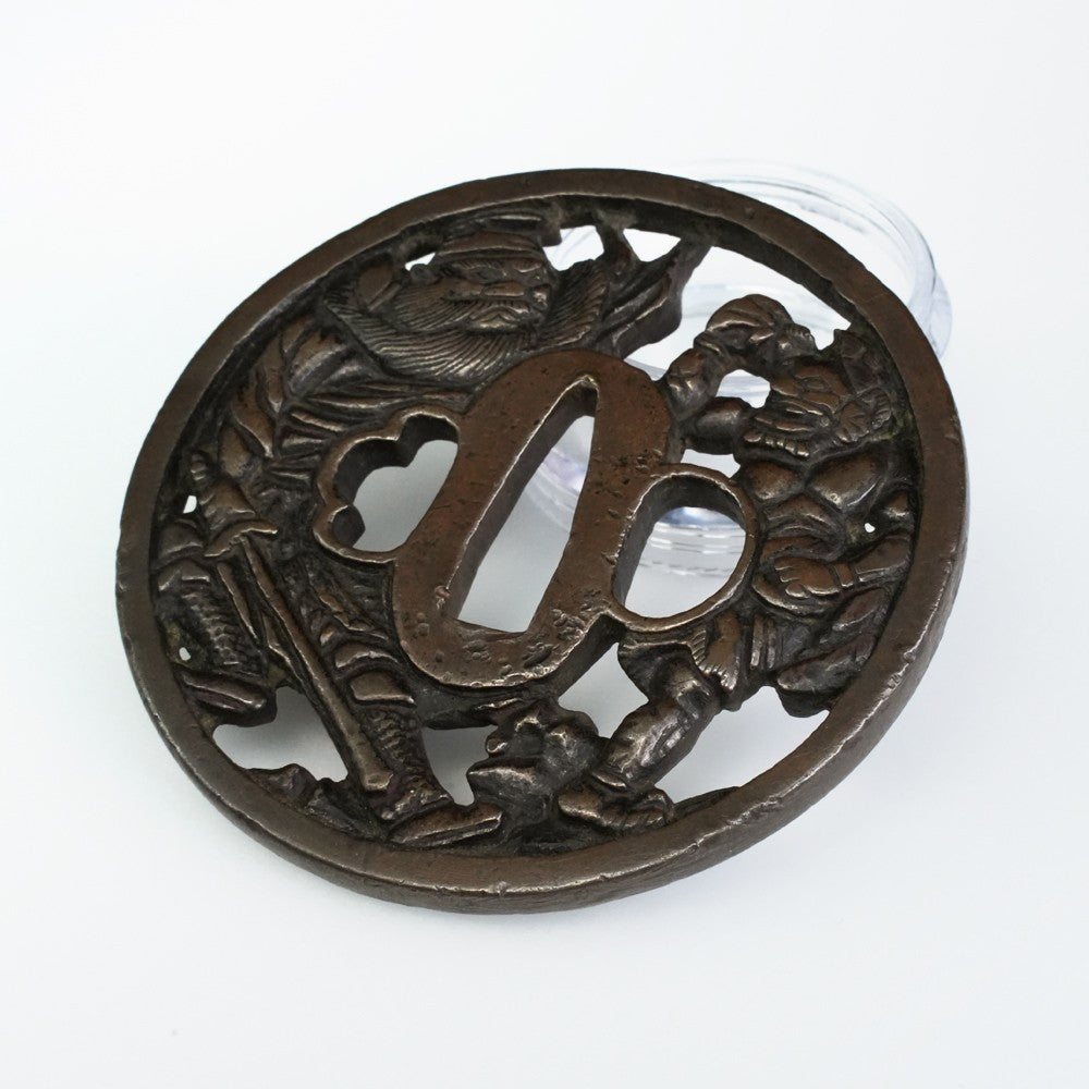 Yamagane Tsuba Japanese Sword Accessory Openwork 3.2 in From Japan3