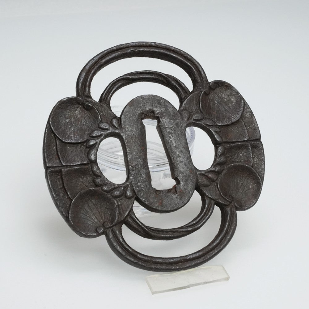 Tsuba Japanese Sword Accessory Aoiha 3.42 in From Japan1
