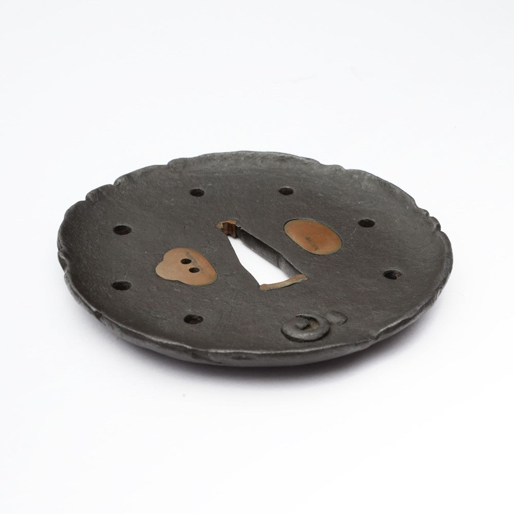 Tsuba Japanese Sword Accessory Sadamasa Tanshu Variant 3.33 in From Japan2