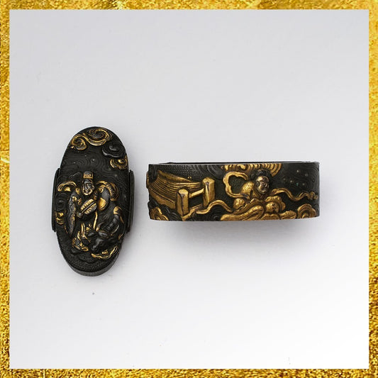 Futigashira Japanese Sword Accessory 1.52 in0