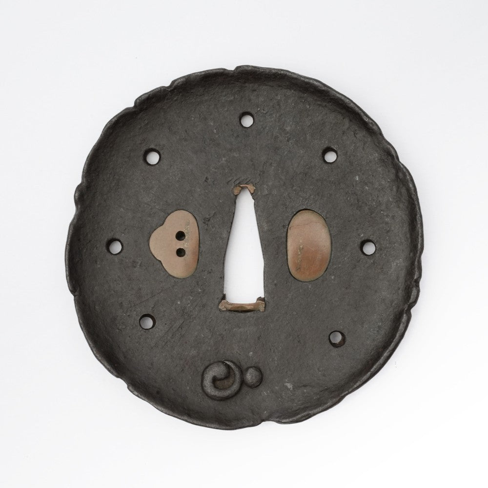 Tsuba Japanese Sword Accessory Sadamasa Tanshu Variant 3.33 in From Japan4