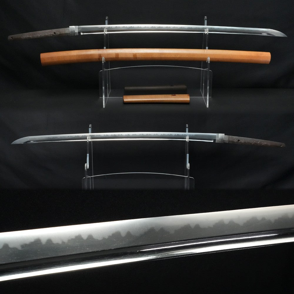 Japanese Sword Katana Sirasaya Bichū Yamadajū Satō Ichigen Yasusada 28.3in NBTHK0