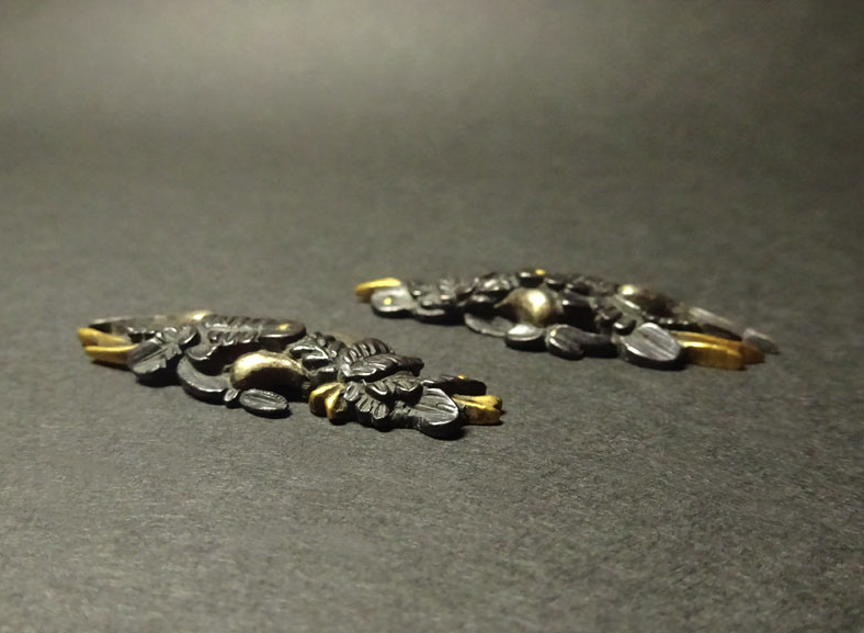 Menuki Japanese Accessory "Rahuku" 1.63 in8