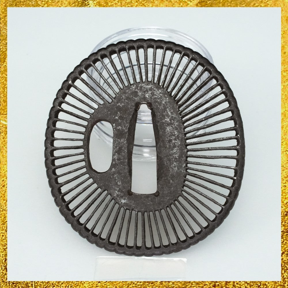 NBTHK Tsuba Japanese Accessory "Saotome" 2.84 in0