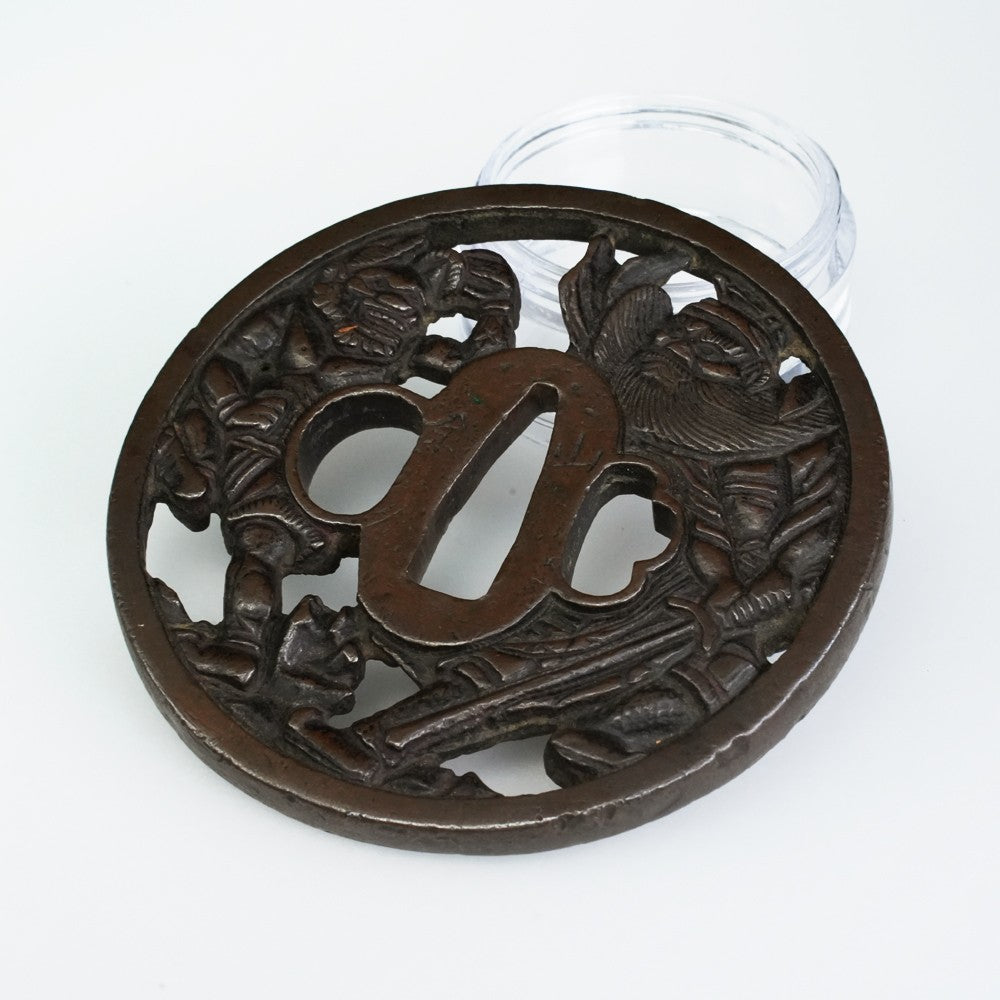 Yamagane Tsuba Japanese Sword Accessory Openwork 3.2 in From Japan2