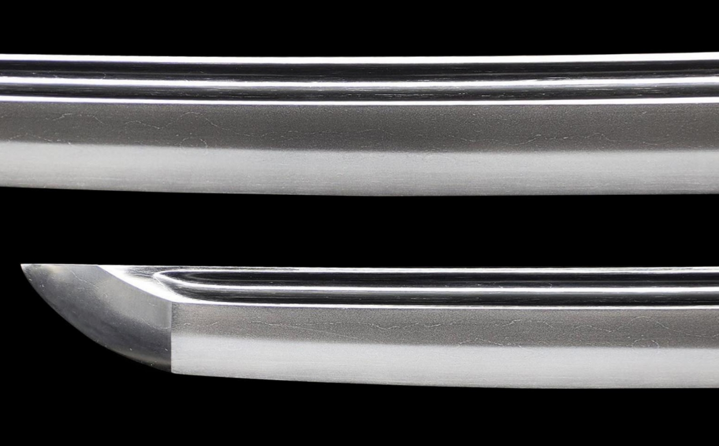 Japanese Sword Antique "Hizenkoku ju Kazuyoshi" Katana Shirasaya 28.62 in7