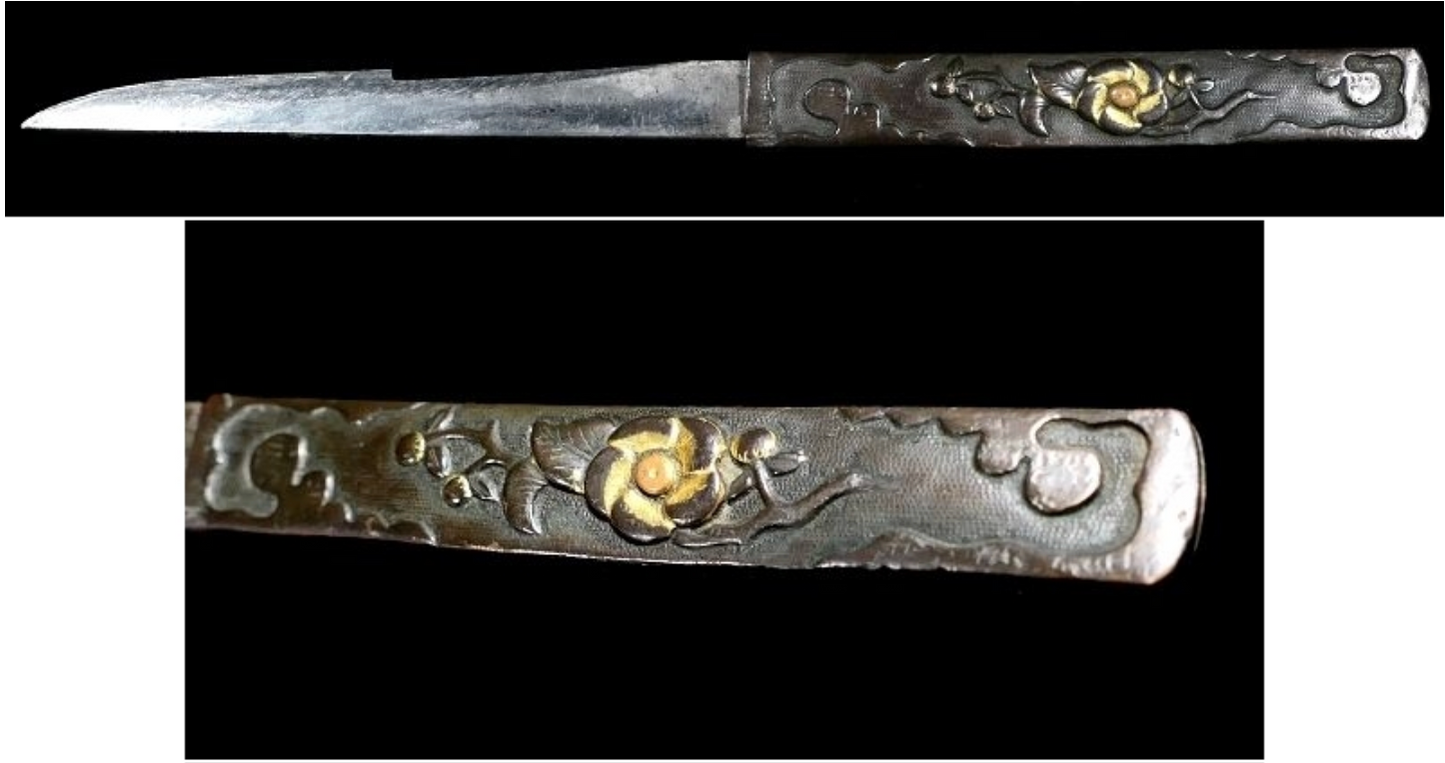 Japanese Katana Unsigned Mumei Tsuba-Tōryūsai Wakizashi Koshirae 12.63 in18