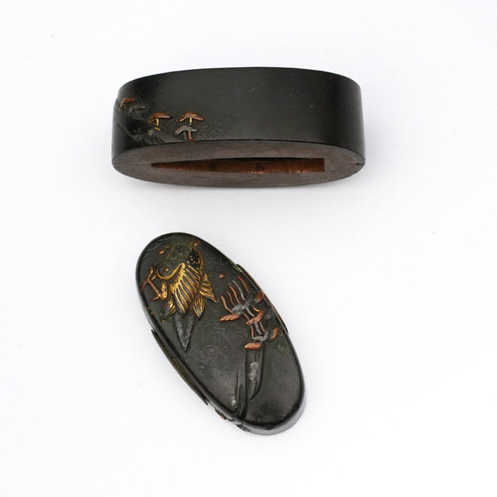 Futigashira Japanese Sword Accessory ”Bird” 1.5 in3