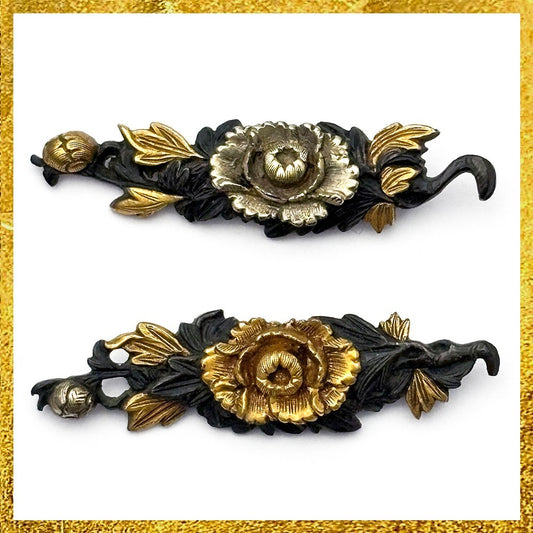 Menuki Japanese Accessory "Peony" 1.94 in0