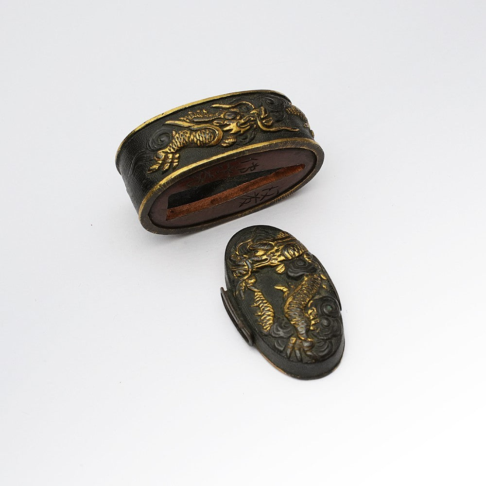 Futigashira Japanese Sword Accessory ”Dragon” 1.47 in1