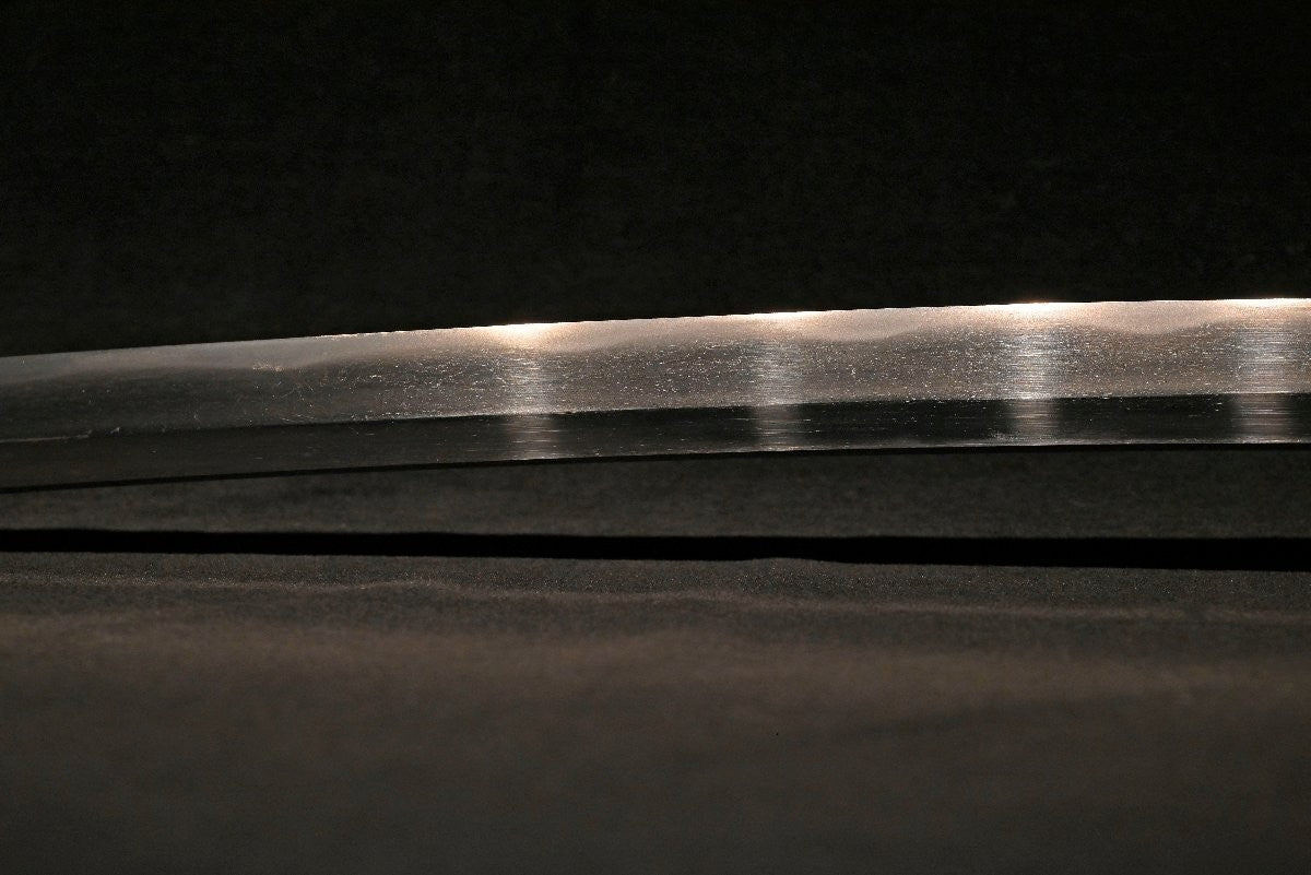 Japanese Antique Sword Katana Shirasaya "Kanenobu" Notareba Mokume-hada 23.89 in7