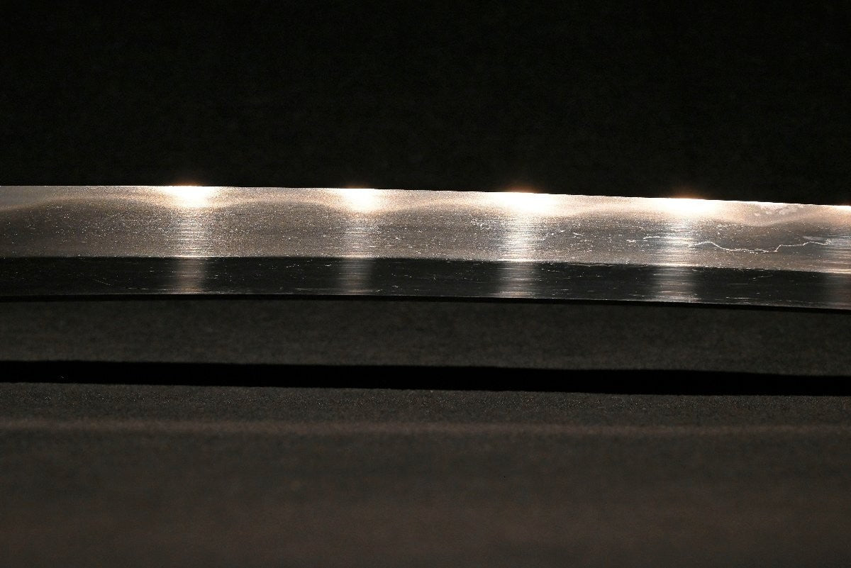 Japanese Antique Sword Katana Shirasaya "Kanenobu" Notareba Mokume-hada 23.89 in8