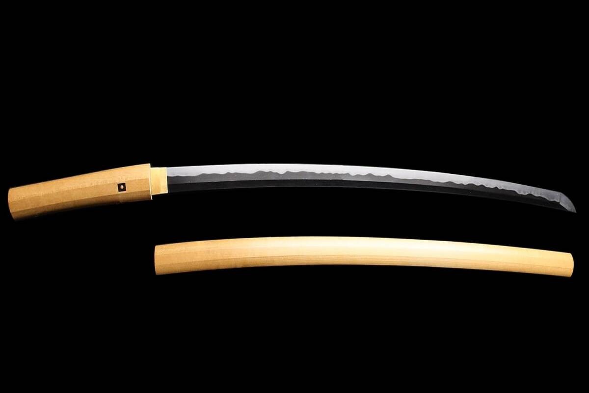 Japanese  Antique  Katana  Fukuokazyu Munehiro Koshirae Shirasaya 29.48 in6