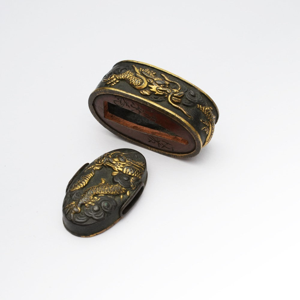 Futigashira Japanese Sword Accessory ”Dragon” 1.47 in2
