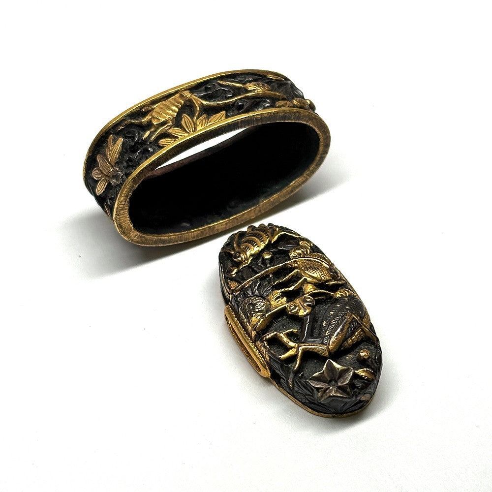Futigashira Japanese Sword Accessory ”Minoju Mitsunaka” 1.5 in1