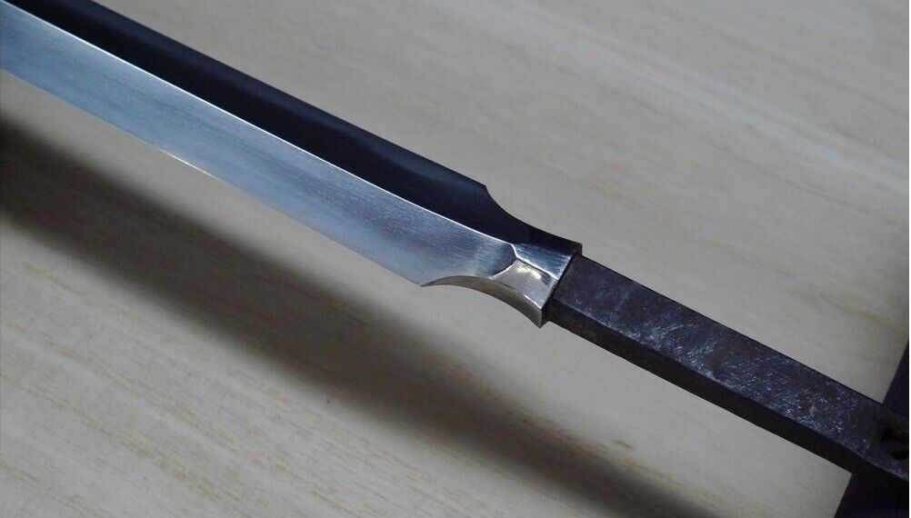 Japanese Sword Antique Yari 備前新刀 河内守祐定 Sukesada 11.8 inch From Japan Katana